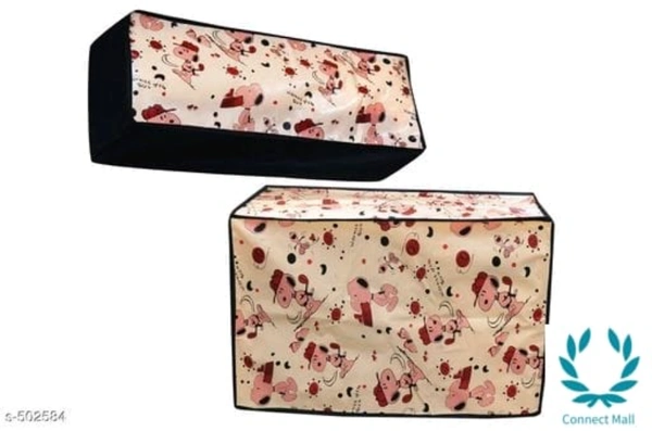 Colorful Non Woven Split AC Covers Vol 1 - Indoor-40in X10in X 13in Outdoor-35in X 15in X 21in, Brown, Non Woven, Printed, Set 1